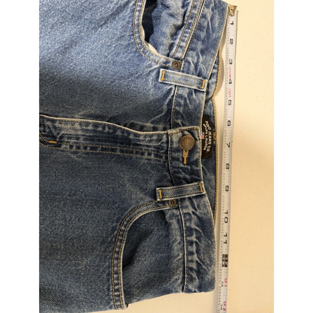 Vintage Polo Jeans Co Ralph Lauren Girls 12 Wide Leg Jeans Y2K 100% Cotton - Picture 5 of 8